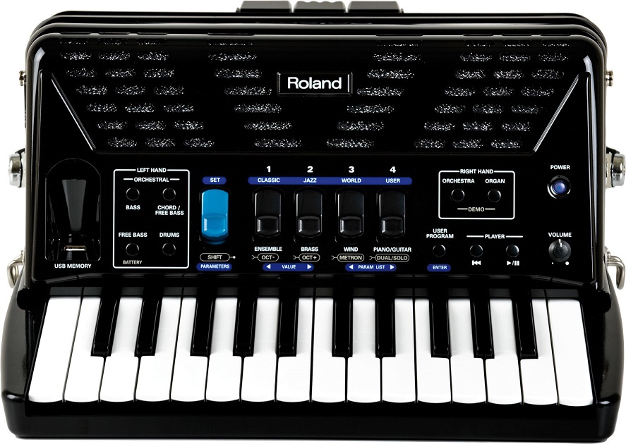 Roland V-accordion FR-1X ピアノ【黒】 (26鍵/72ベース)《純正