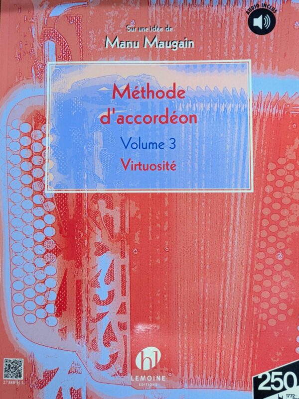 METHODE D'ACCORDEON　vol.3　【ボタンアコーディオン教本】