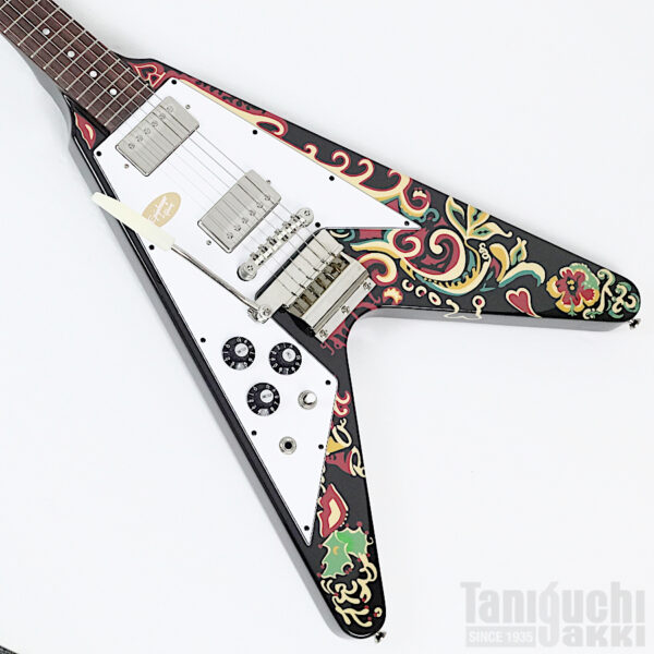 Epiphone Inspired By Gibson Custom Jimi Hendrix "Love Drops" Flying V Ebony Left-handed