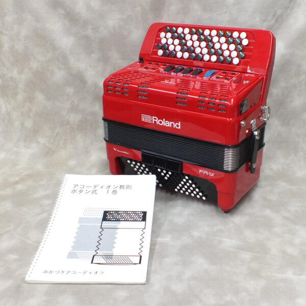 《電子》ボタン・アコーディオン入門セット(FR-1Xb + おすすめ教本 + オリジナルクロス + 純正ソフトケース)